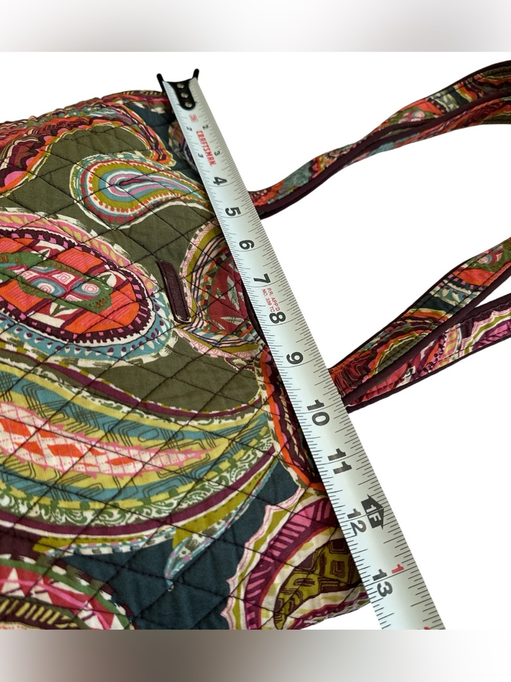Vera Bradley Heirloom Paisley Pattern Tote Boho Coastal Grandmother Quilted Bag - Picture 5 of 10